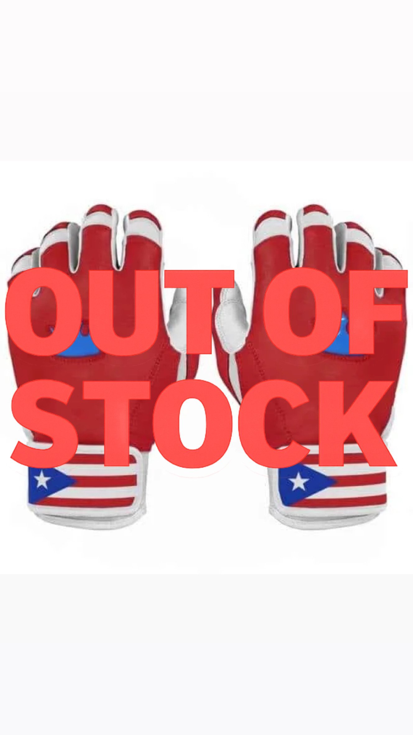 Royal Grip Short Cuff - Red/White with Puerto Rico Flag