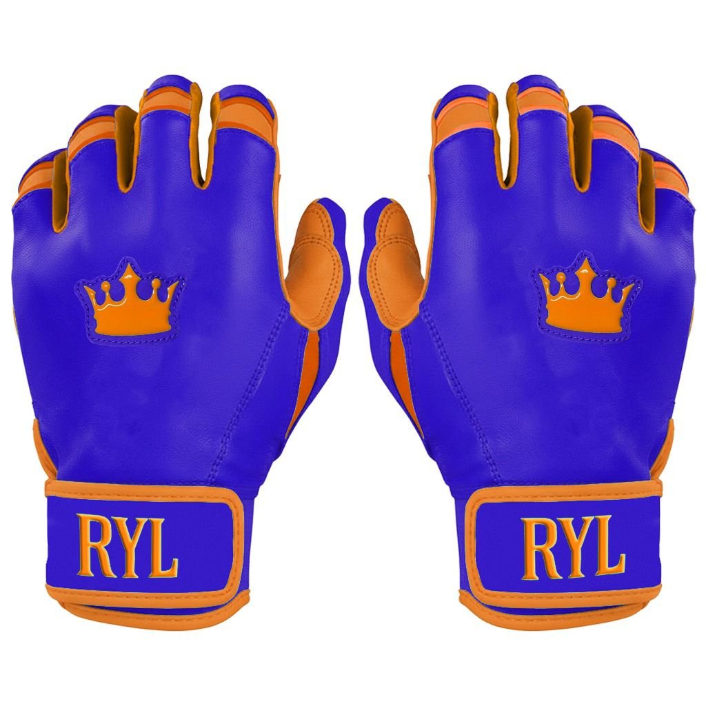 Batting Glove Single Strap - Blue/Orange