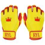 Batting Glove Single Strap - Yellow/Red