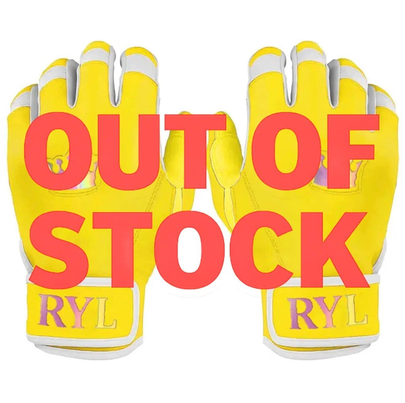 Royal Grip Short Cuff - Yellow/White with Rainbow Crown