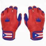 Batting Glove Single Stap - Red/Blue With Puerto Rico Flag