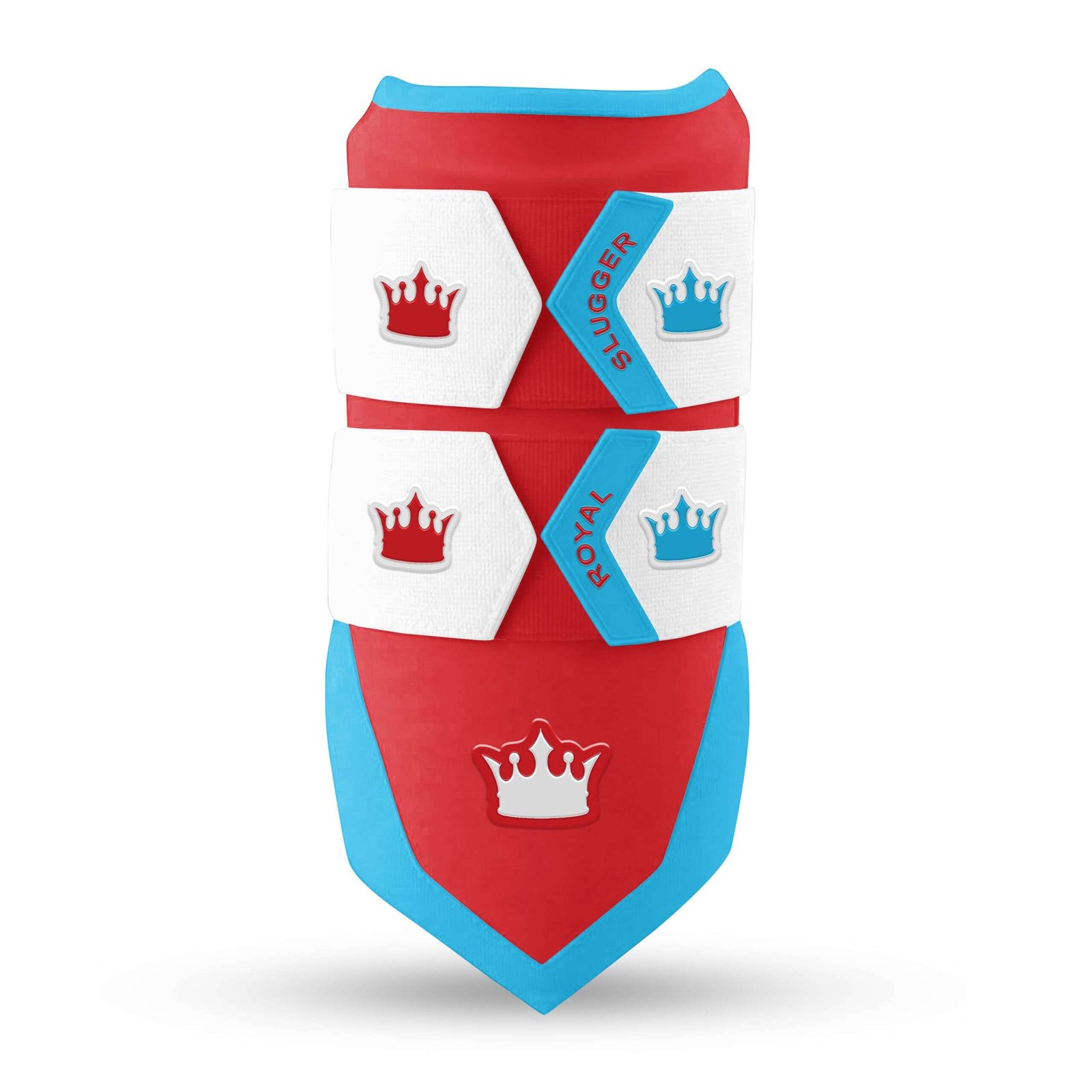 Royal Lock Elbow Guard - Red/Sky Blue/White - Elite Leather