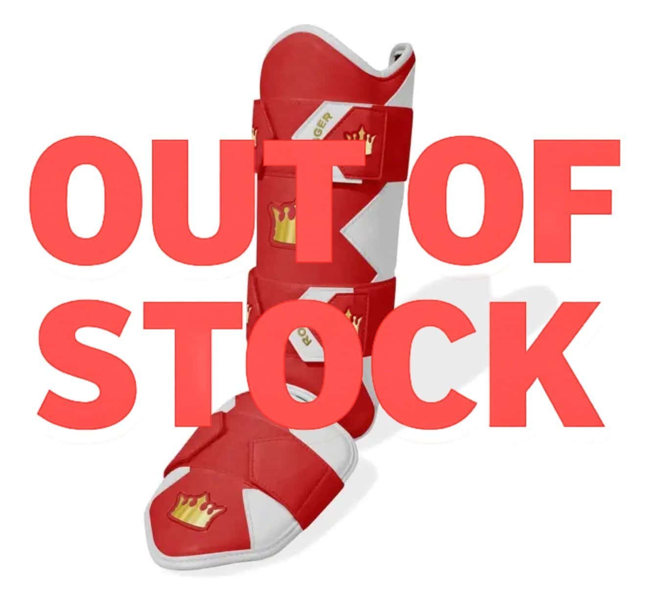 Royal Dual Ankle Guard - Red/White/Gold - Elite Leather