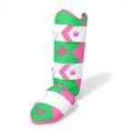 Limited Edition Royal Dual Ankle Guard - Green/Hot Pink/White - Elite Leather