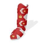 Royal Dual Ankle Guard - Red/White/Gold - Elite Leather