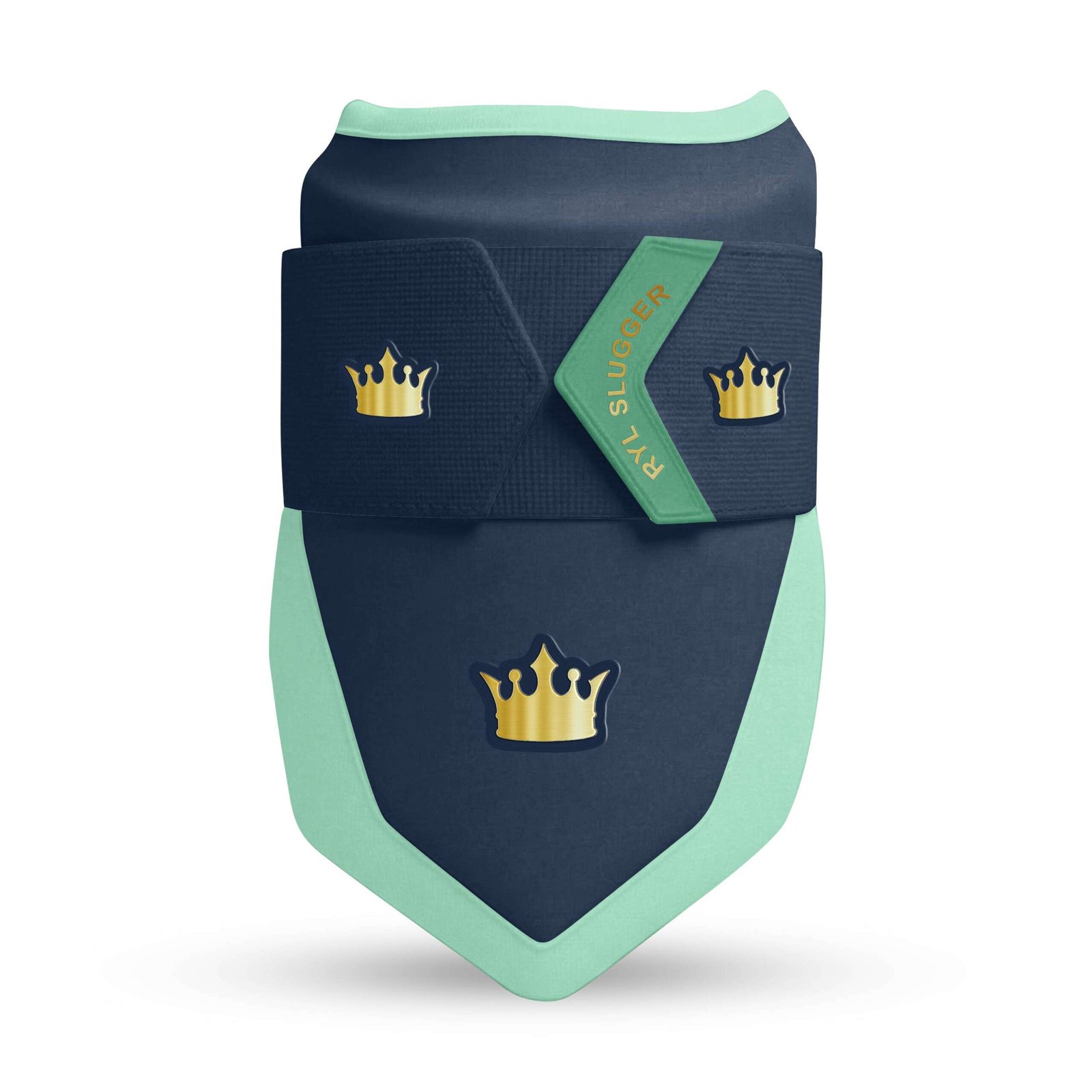 Royal Strike Elbow Guard - Navy Blue/Mint Green/Gold - Elite Leather