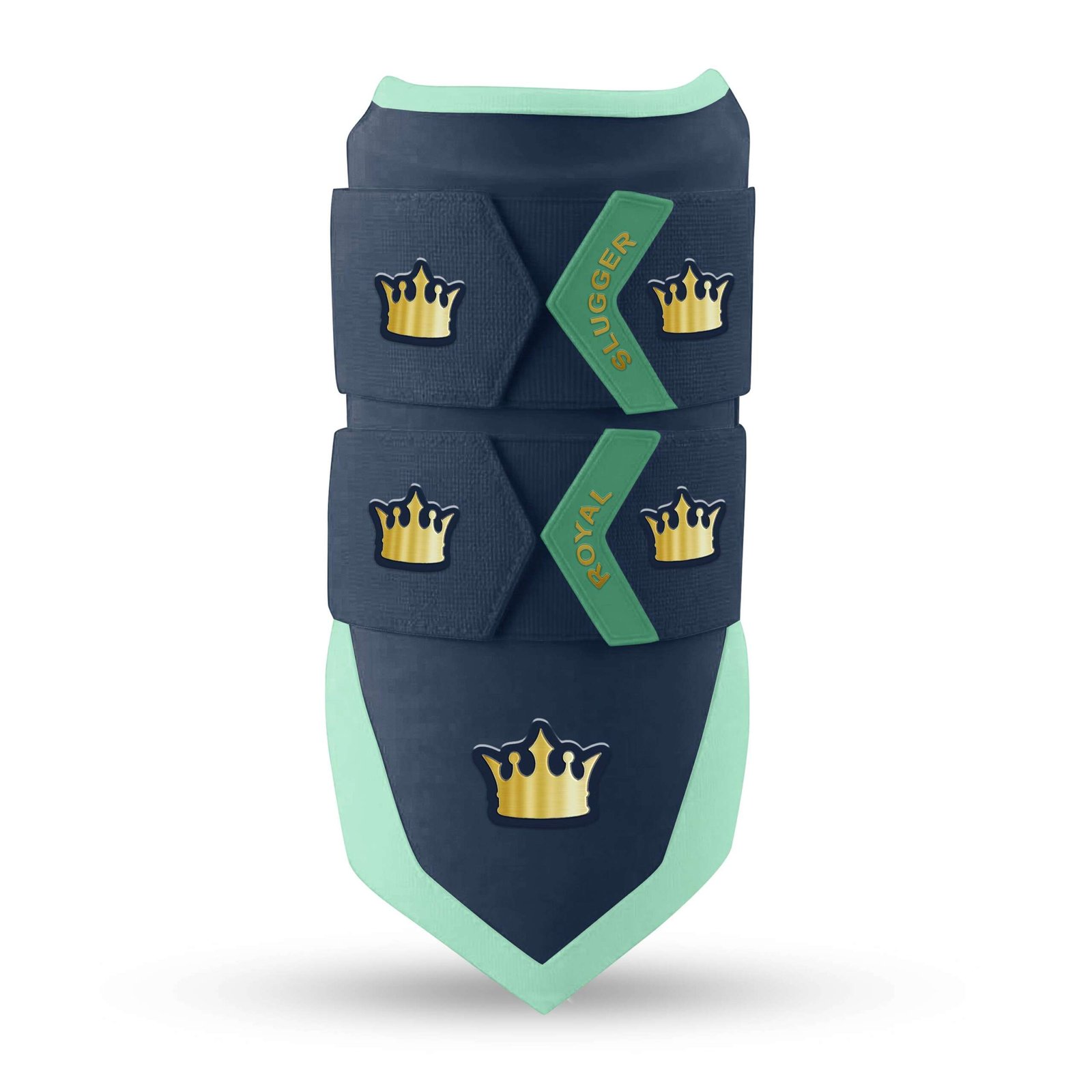 Royal Lock Elbow Guard - Navy Blue/ Mint Green/ Gold - Elite Leather