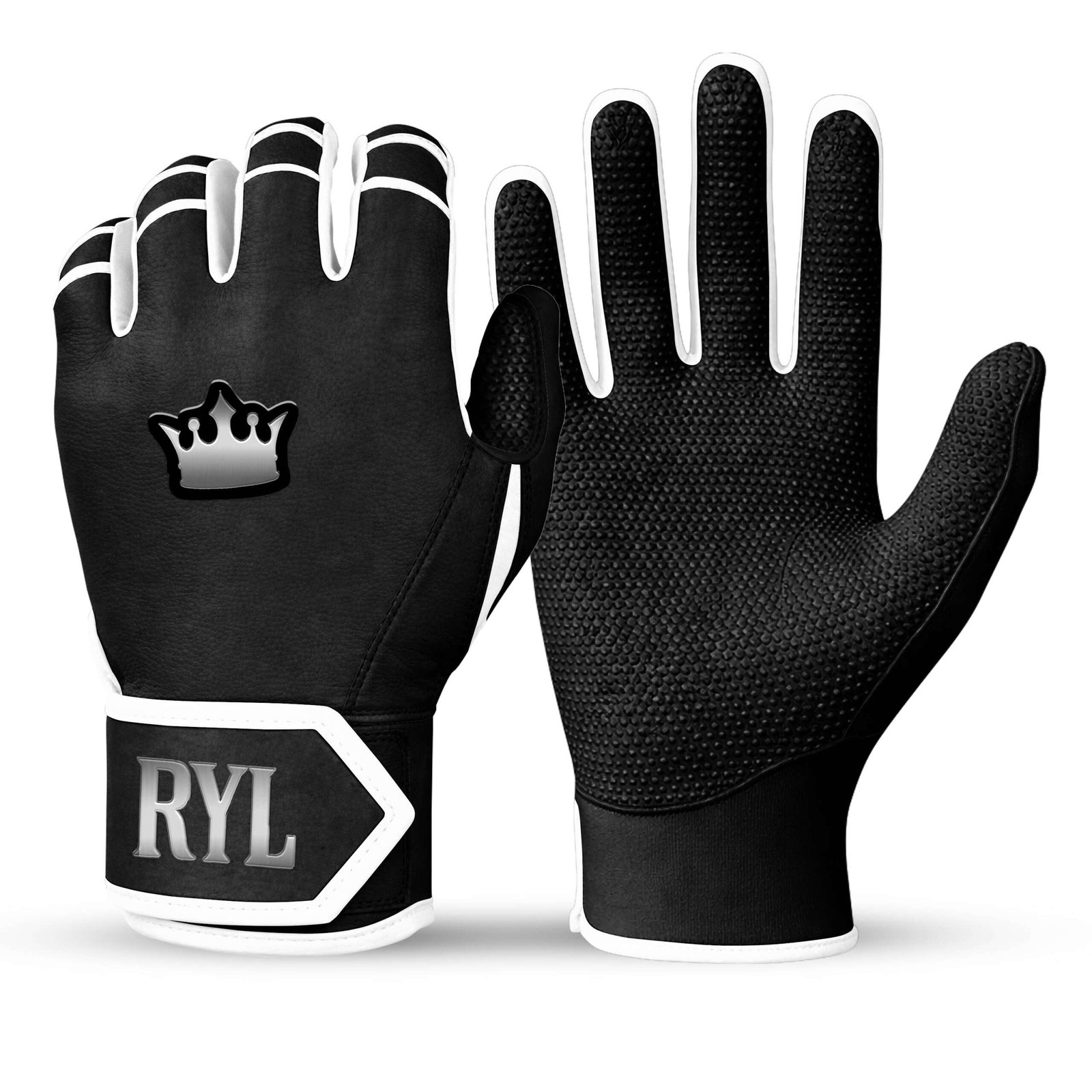 Slugger Grip Short Cuff - Black/White/Chrome