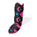 Royal Dual Ankle Guard - Black/Deep Pink/Sky Blue - Elite Leather