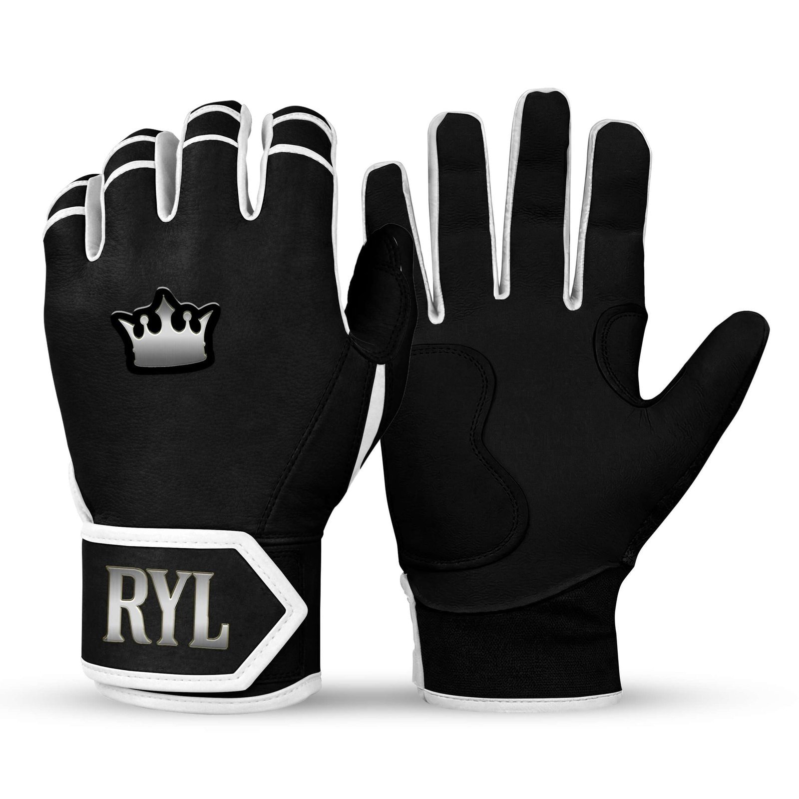 Royal Grip Short Cuff - Black/White/Chrome