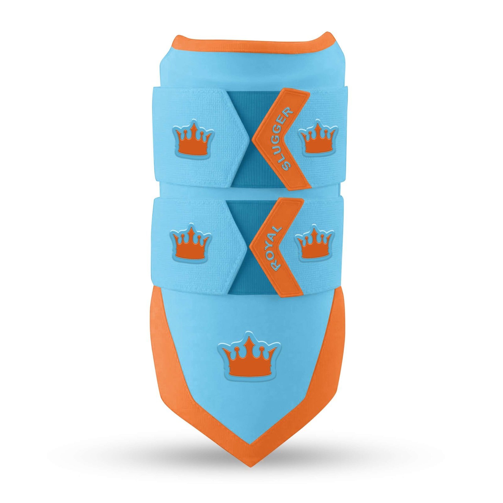 Royal Lock Elbow Guard - Sky Blue/Orange - Elite Leather