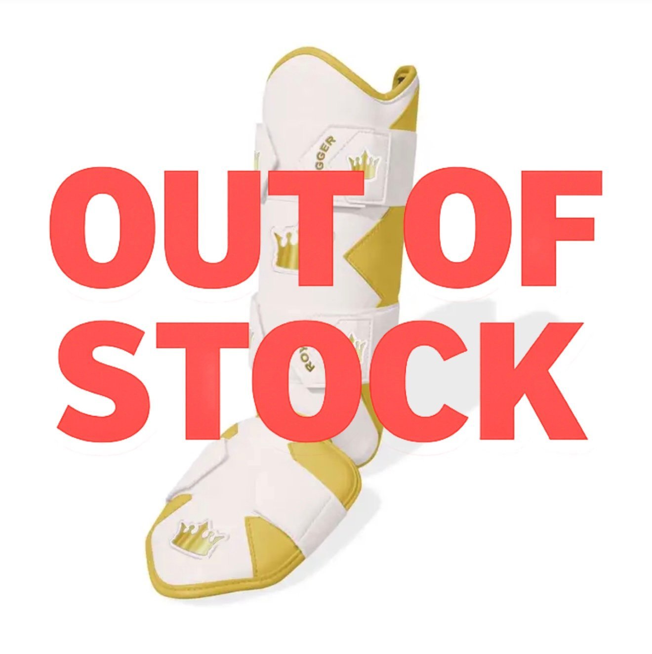 Royal Legacy Dual Ankle Leg Guard - White/Gold - Elite Leather