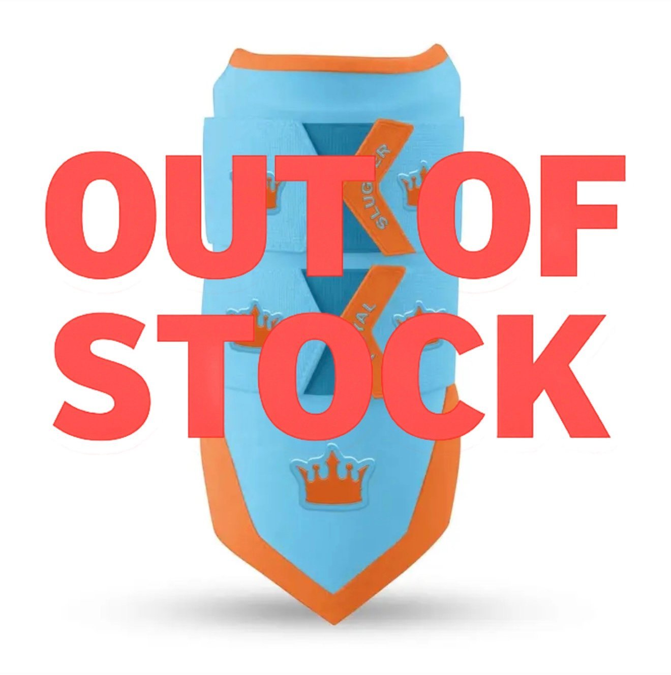 Royal Lock Elbow Guard - Sky Blue/Orange - Elite Leather