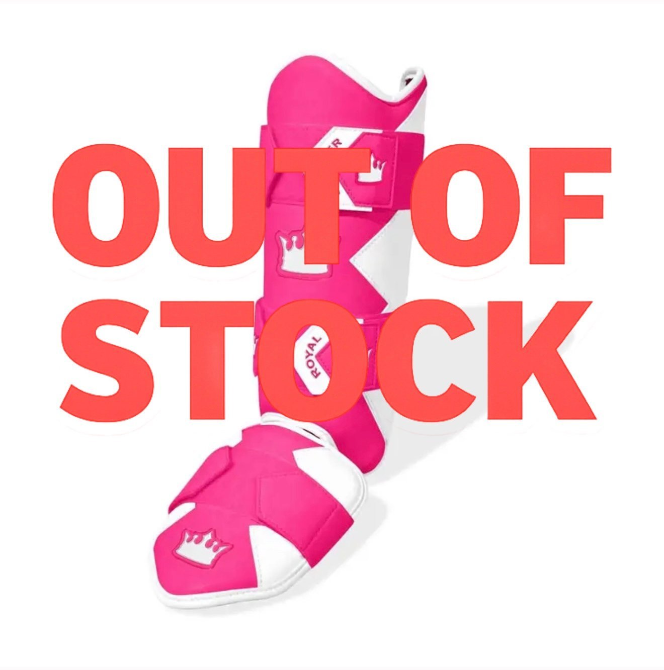 Royal Legacy Dual Ankle Leg Guard - Deep Pink/White - Elite Leather