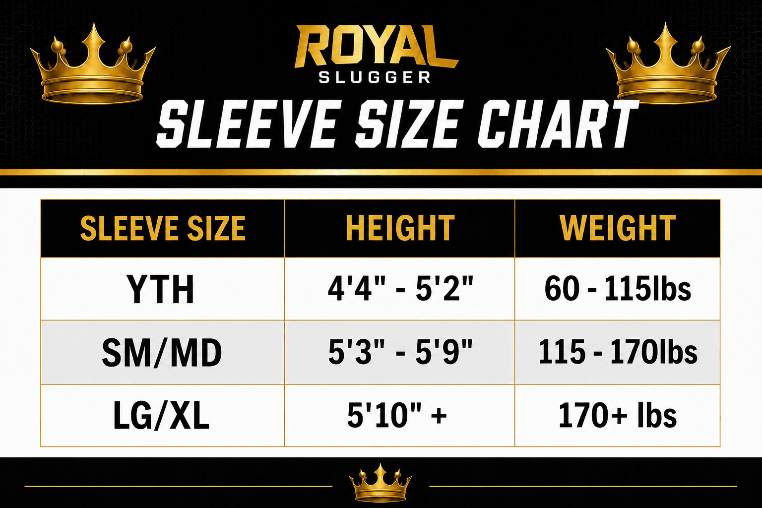 Royal Sleeves BLACK/YELLOW (PAIR) - Image 3