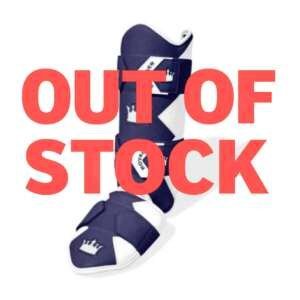 Royal Legacy Dual Ankle Leg Guard - Navy Blue/White - Elite Leather