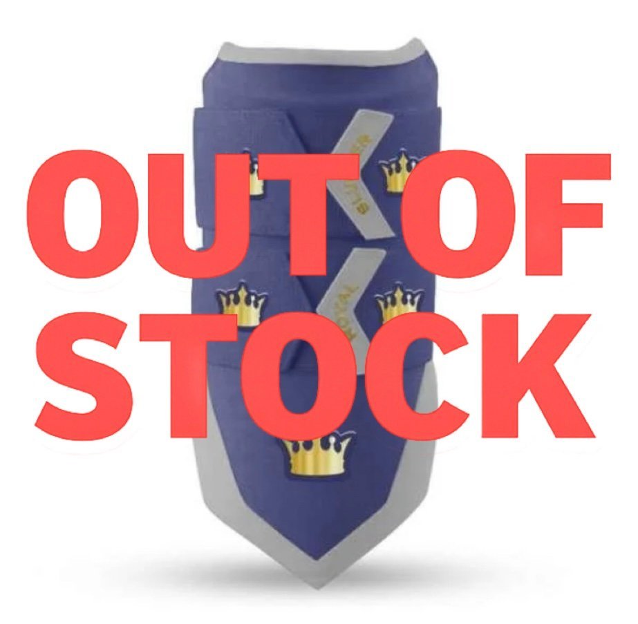 Royal Lock Elbow Guard - Navy Blue/Grey/Gold - Elite Leather