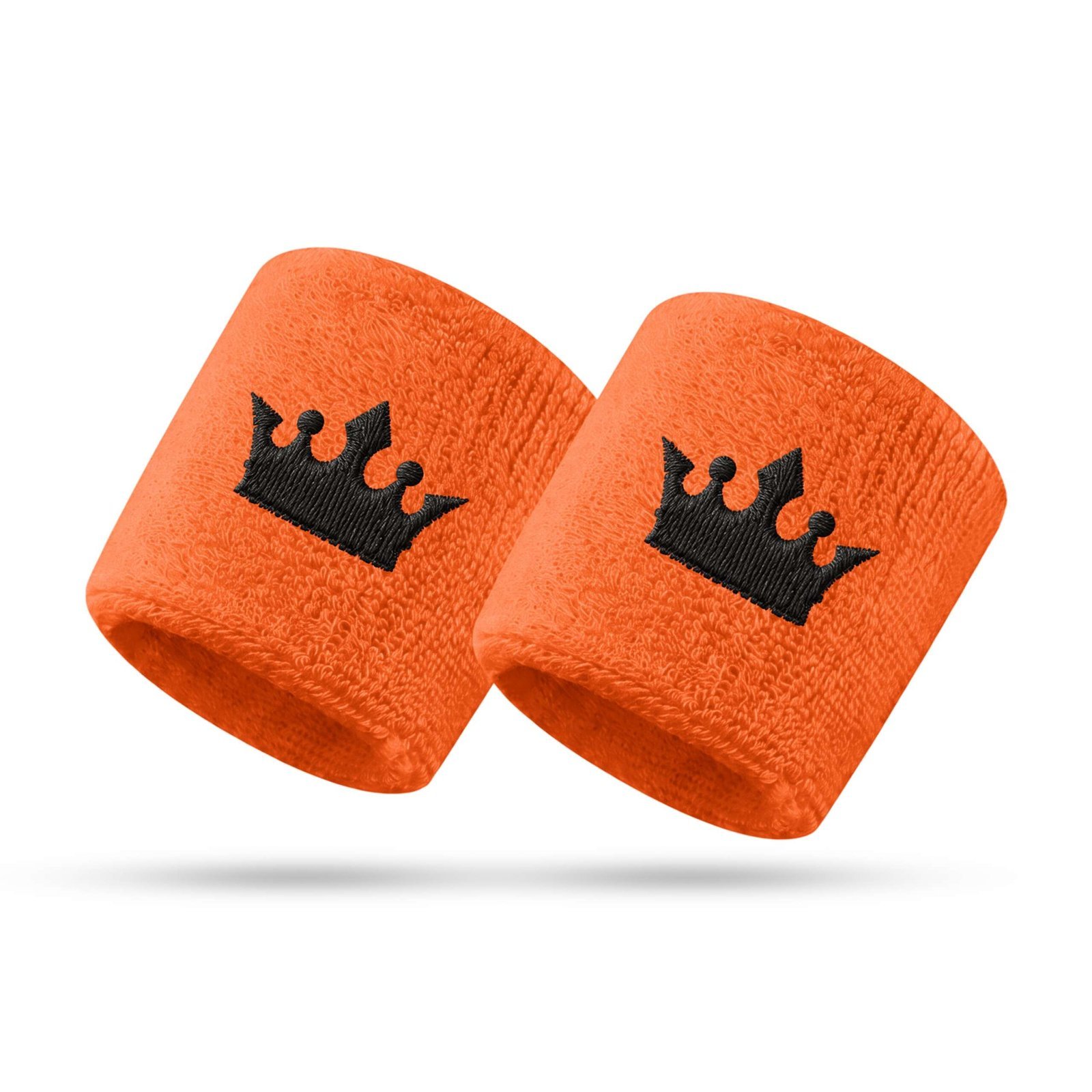 Royal Wrist Bands Orange/Black (PAIR)