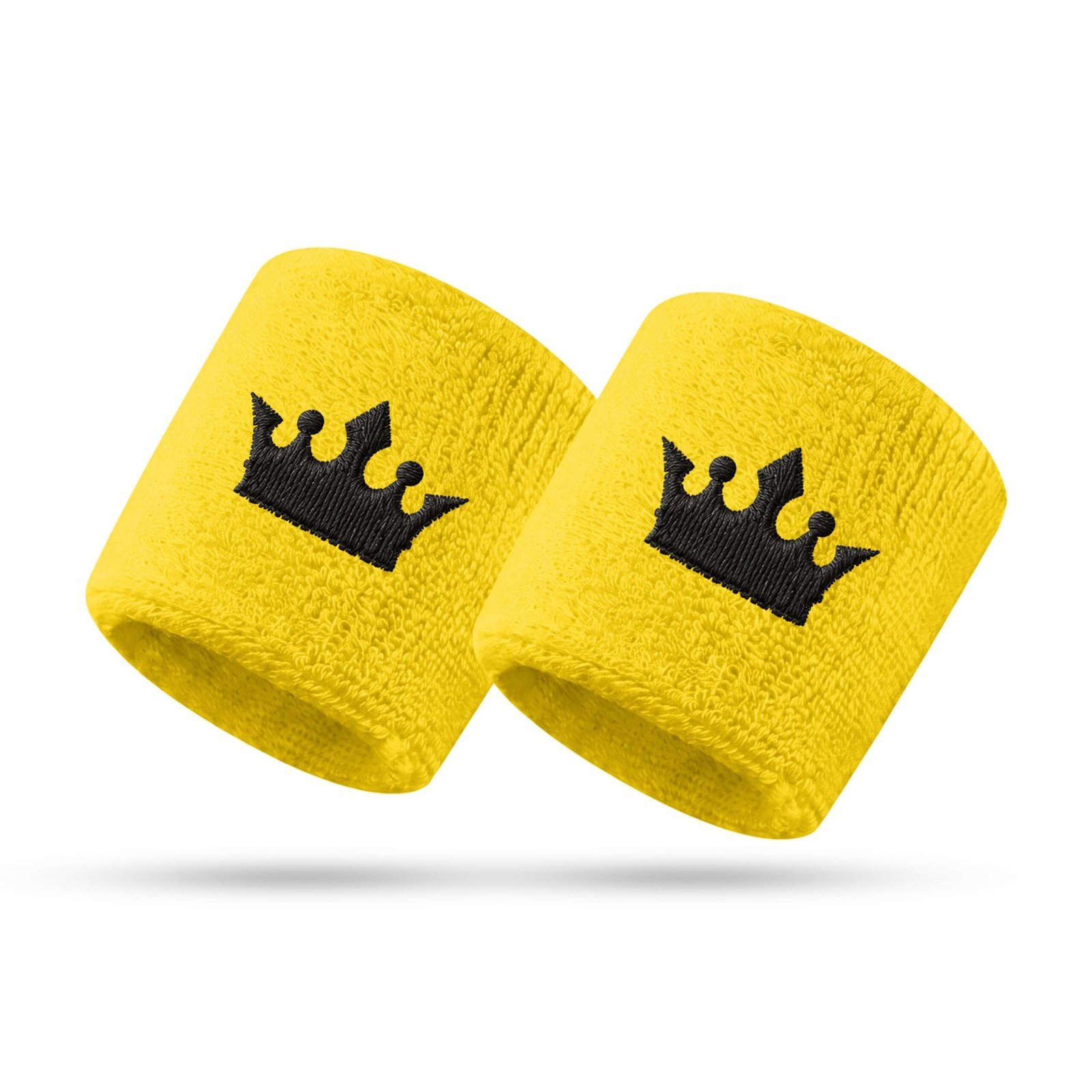 Royal Wrist Bands Yellow/Black (PAIR)
