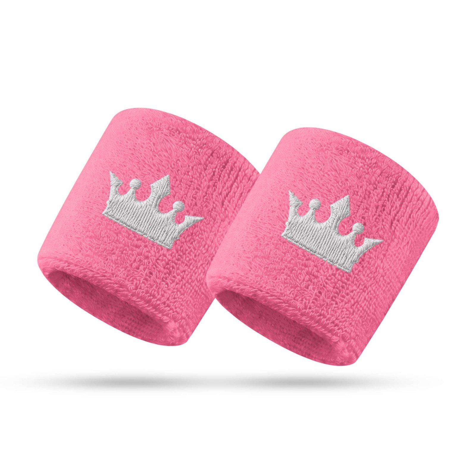 Royal Wrist Bands Pink/White (PAIR)