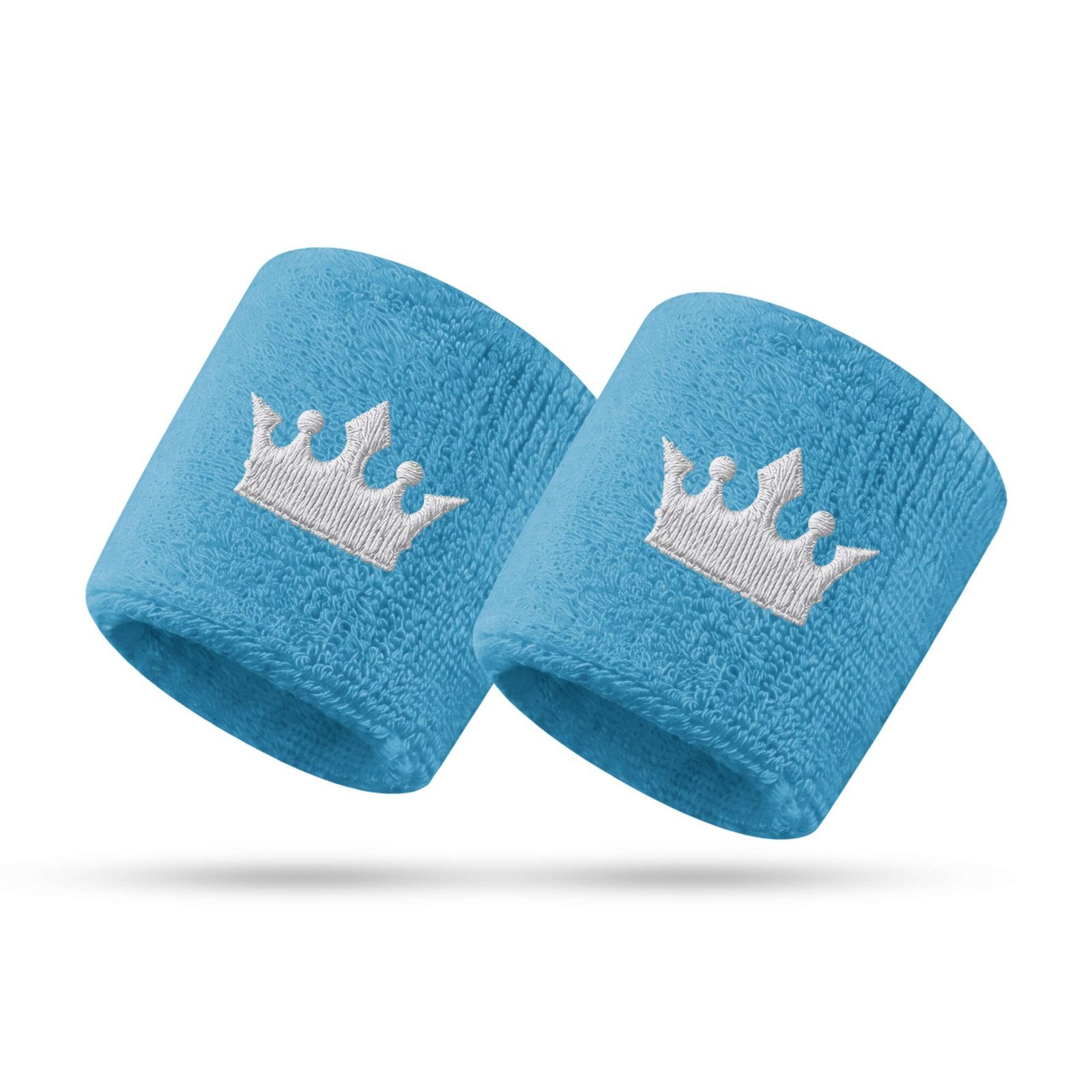 Royal Wrist Bands Sky Blue/White (PAIR)